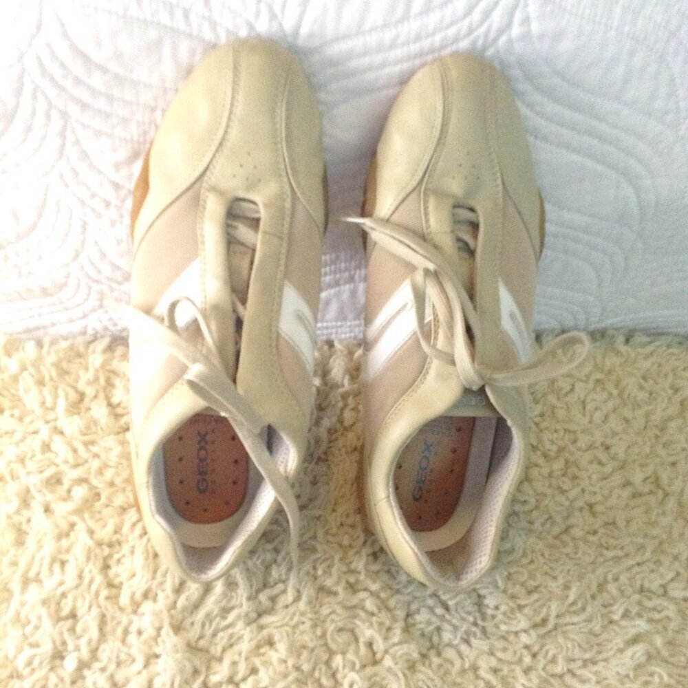 Vtg '20 Geox Respira W10 Leather Stylish Comfort Courtside Tennis Chic Athletic